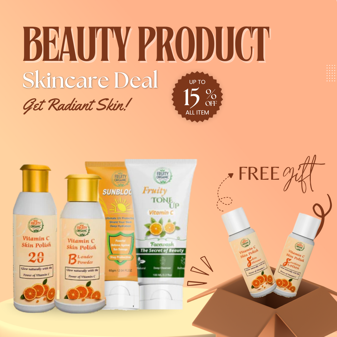Vitamin c Skin polish, Vitamin c facewash & Sunblock Deal
