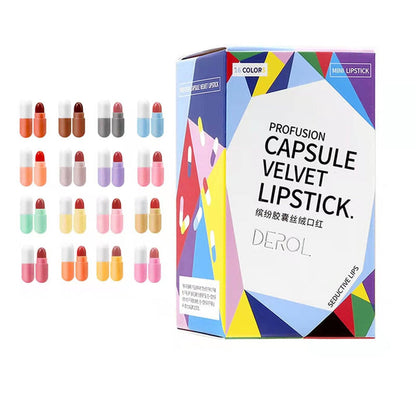 Capsule Lipsticks 16 Piece Set, Waterproof & Long Lasting