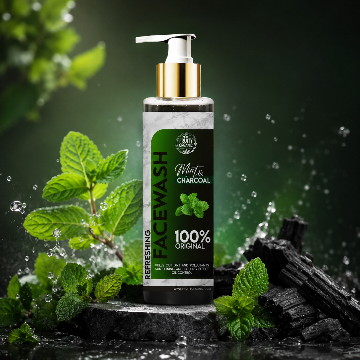 Mint & Charcoal Facewash